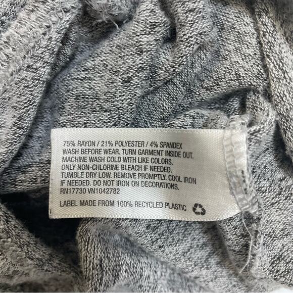 Cat & Jack Pullover Sweatshirt heather gray lightweight tie front girls Size 6 - Picture 5 of 7